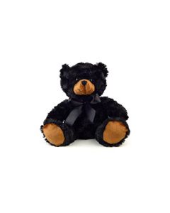 Black Fluffy Bear - 9"