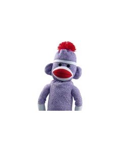 20" Sock Monkey - Purple