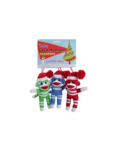 Sock Monkey Ornaments (3 Pack)