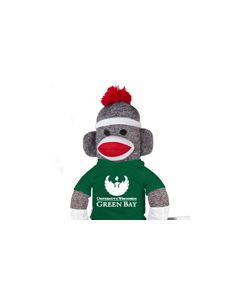 Wisconsin Green Bay Sock Monkey 36in