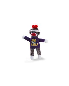 LSU Sock Monkey Keychain