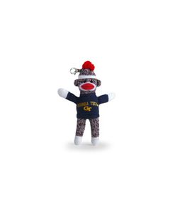 Georgia Tech Sock Monkey Keychain