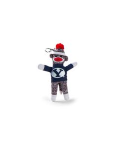 BYU Sock Monkey Keychain