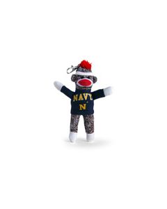 Naval Academy Sock Monkey Keychain