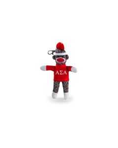 Alpha Sigma Alpha Sock Monkey Kc  (4")