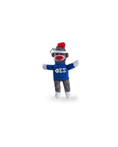 Phi Sigma Sigma Sock Monkey Kc  (4")