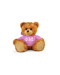 Phi Mu Hoodie Bear - 11"
