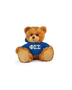 Phi Sigma Sigma Hoodie Bear - 11"