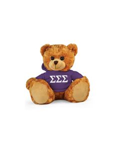 Sigma Sigma Sigma Hoodie Bear - 11"