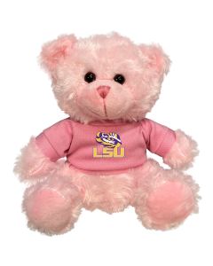 LSU Plush Pink Bear 6"