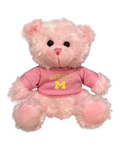 Michigan Plush Pink Bear 6"