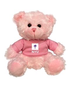 NYU Plush Pink Bear 6"