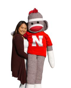 Nebraska 5.5 ft Collegiate Sock Monkey