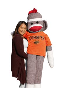 Oklahoma State 5.5 ft Collegiate Sock Monkey