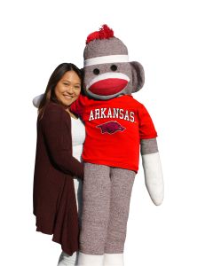 Arkansas 5.5 ft Collegiate Sock Monkey