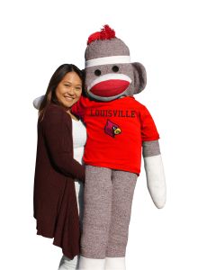 Louisville 5.5 ft Collegiate Sock Monkey
