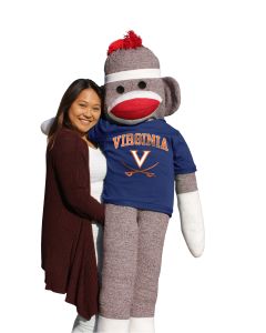 Virginia 5.5 ft Collegiate Sock Monkey