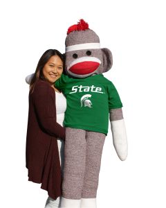 Michigan State 5.5 ft Collegiate Sock Monkey