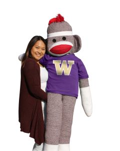 Washington 5.5 ft Collegiate Sock Monkey
