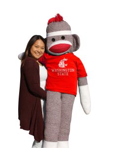 Washington State 5.5 ft Collegiate Sock Monkey