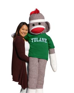 Tulane 5.5 ft Collegiate Sock Monkey