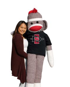 San Diego State 5.5 ft Collegiate Sock Monkey