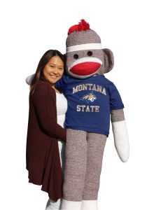 Montana State 5.5 ft Collegiate Sock Monkey