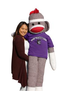Northwestern 5.5 ft Collegiate Sock Monkey