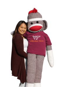 Virginia Tech 5.5 ft Collegiate Sock Monkey