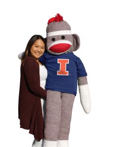 Illinois 5.5 ft Collegiate Sock Monkey