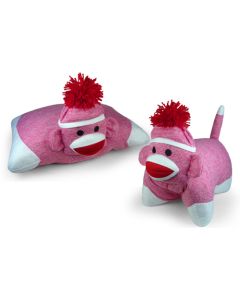 Sock Monkey Pillow - Pink