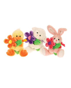Spring Animals w/ Flowers (3 Asst)