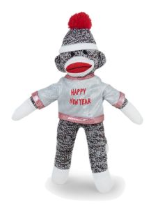 New Year Sock Monkey, 8"