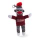 Massachusetts Sock Monkey Keychain