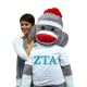 Zeta Tau Alpha Sock Monkey  (6-Ft)