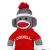 Cornell Sock Monkey 36in