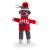SMU Sock Monkey Keychain