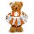 Clemson Cheerleader Bear 8in