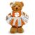 Clemson Cheerleader Bear 8in