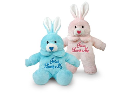 jesus loves me stuffed bunny