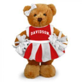 Davidson College Cheerleader Bear 8in