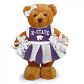 Kansas State Cheerleader Bear 8in